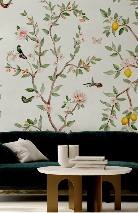 Living room Lemon tree chinoiserie